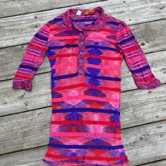 Vintage 90s Missoni Button Up Abstract Dress - Picture 2 of 9